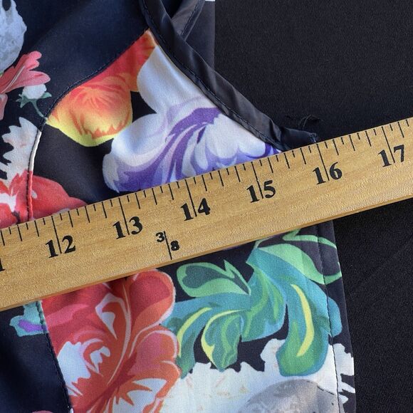 Iron Fist Roaming Hearts Skull Dress Womens Medium Whimsygoth Floral Bow V-neck - Picture 11 of 14